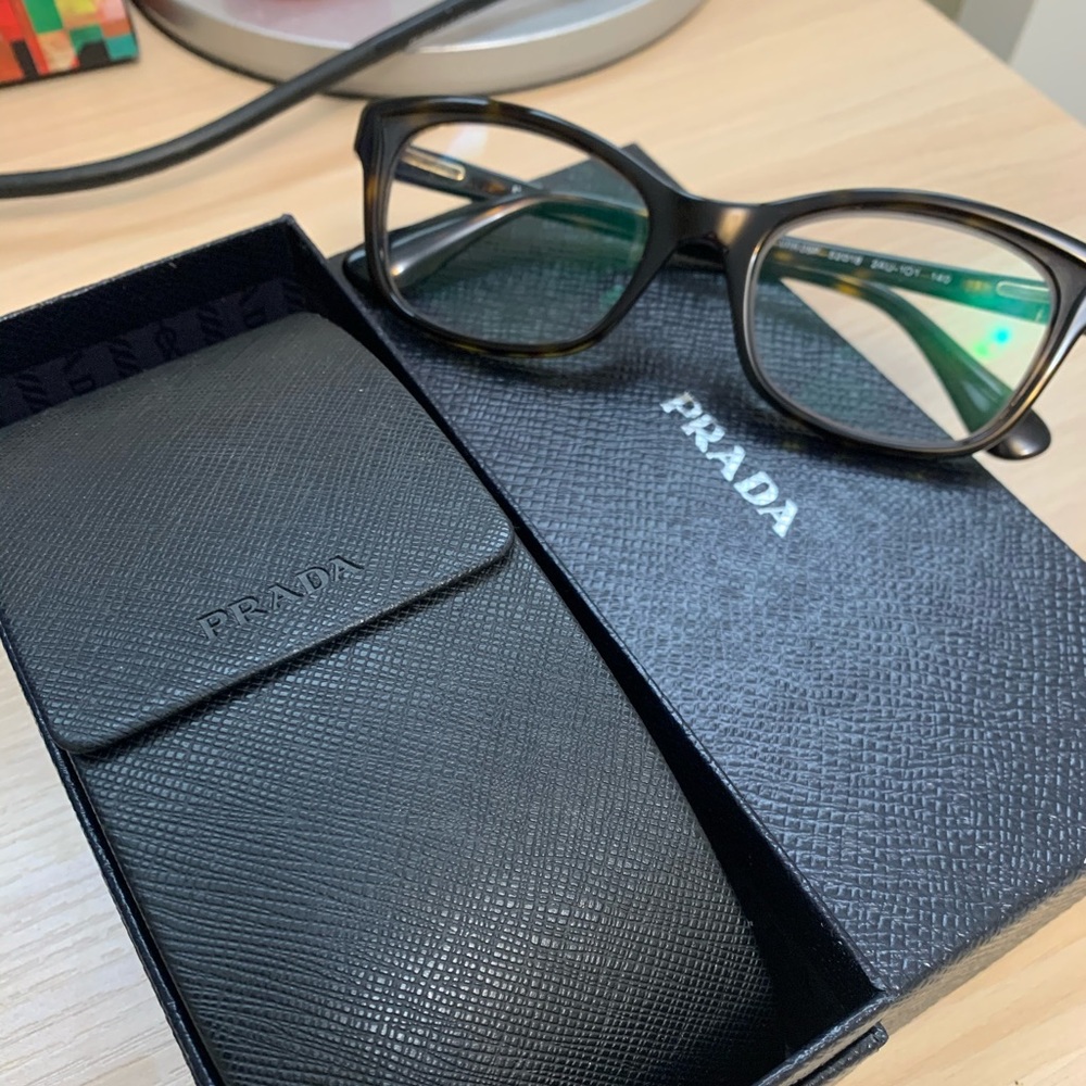 Prada tortoise glasses authentic with box and case